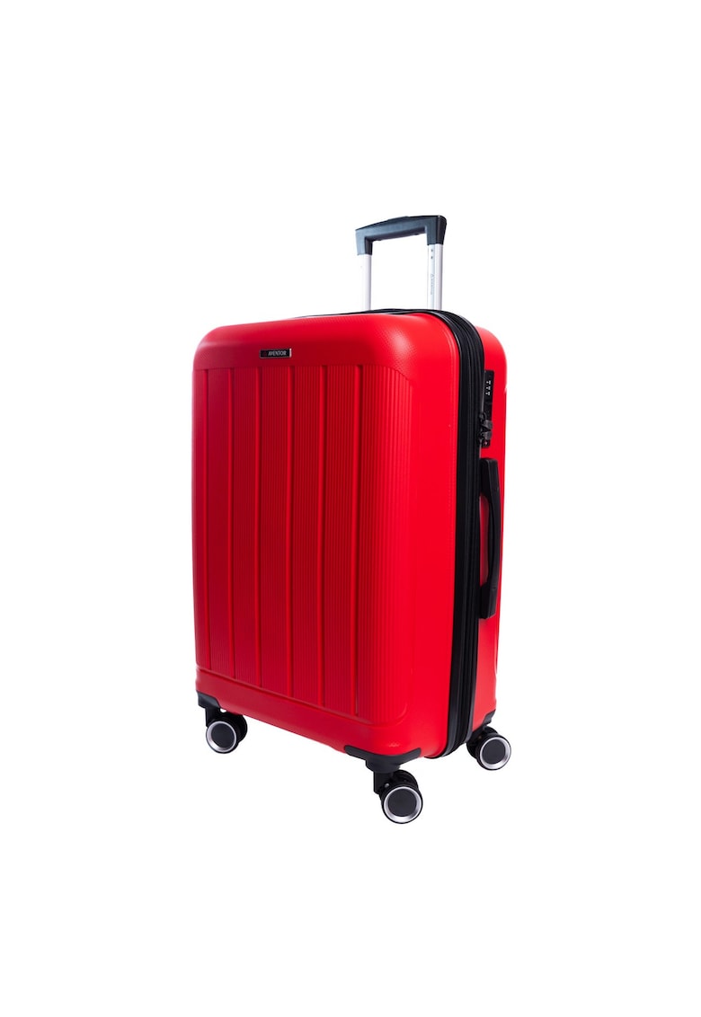 Troler extensibil AV101 - polipropilena - fermoar antifurt - +20% capacitate - cifru TSA - Rosu
