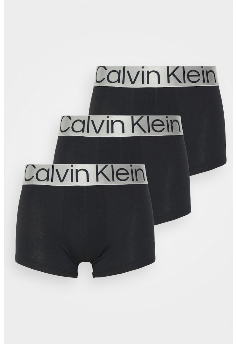 Set de boxeri cu banda logo in talie - 3 perechi - Alb/Negru