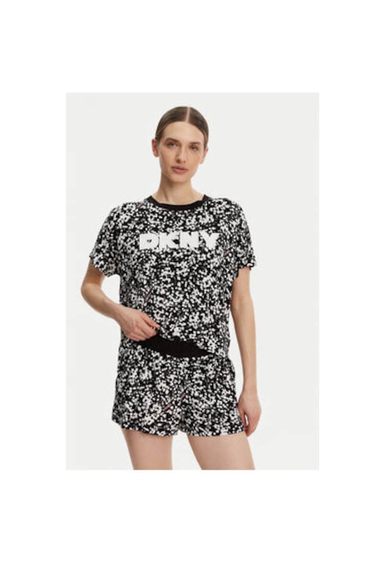 Pijama dama YI80044 - Viscoza - Alb/Negru Pijama dama YI80044 - Viscoza - Alb/Negru