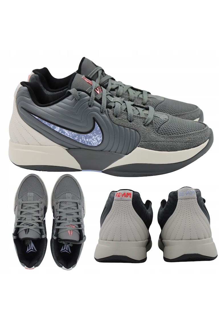 Pantofi Sport Barbati - Amortizare Air Zoom Pentru Miscari Dinamice - Talpa Din Cauciuc Cu Model De Tractiune - Perna De Aer Zoom Air - Intarituri Laterale Stabilizatoare - Gri - Gri