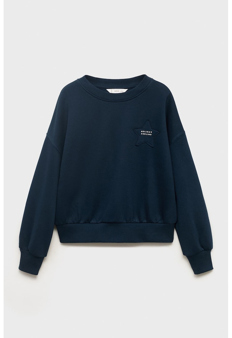 Bluza de trening cu aplicatie in forma de stea pe piept