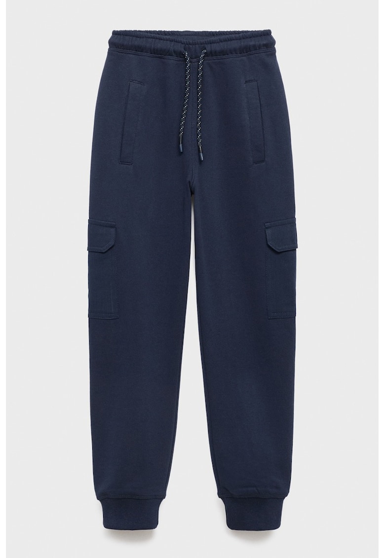 Pantaloni cargo de bumbac - Bleumarin