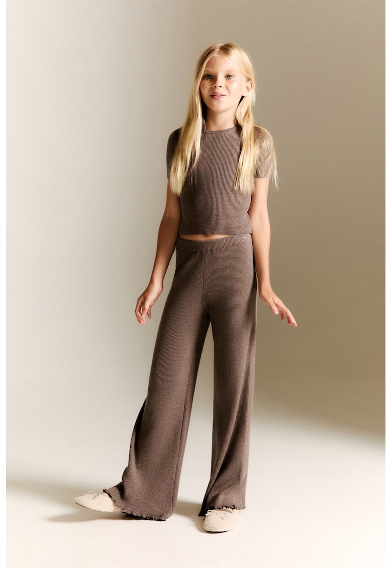 Pantaloni din tricot cu striatii