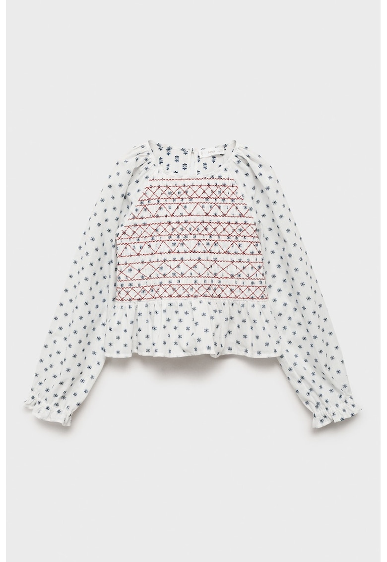 Bluza din amestec de bumbac cu imprimeu floral