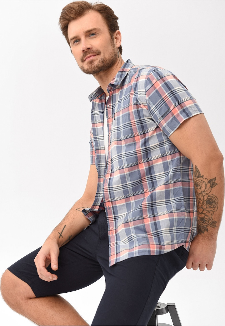 Camasa cu maneci scurte C-Beni pentru barbati - din bumbac - Multicolor - Regular Fit