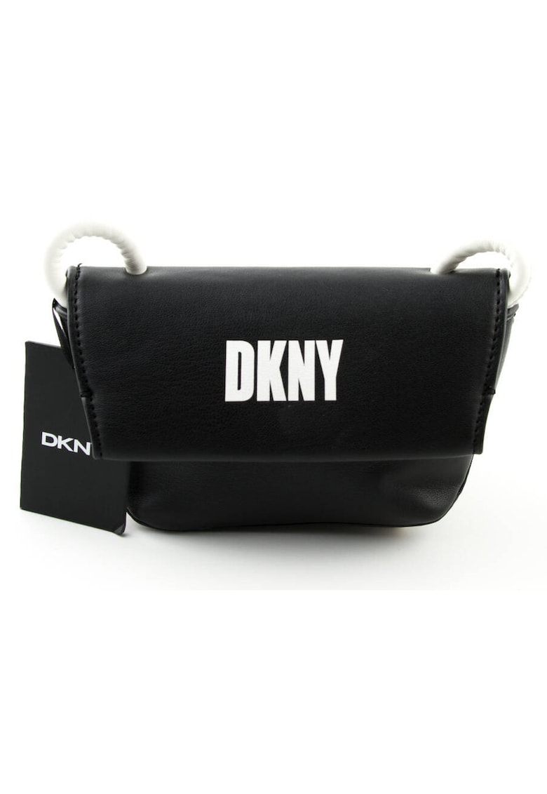 Geanta crossbody din piele cu imprimeu logo