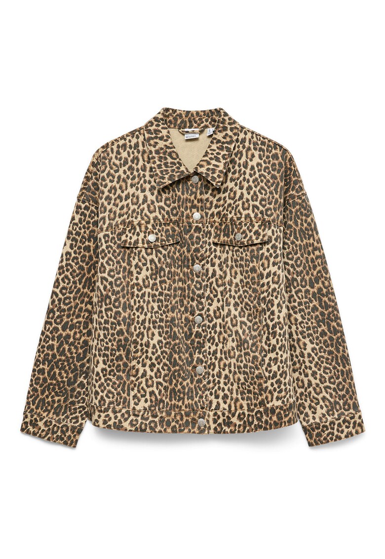 Jacheta de blugi dama 10329961 - Bumbac - Maro - Maro