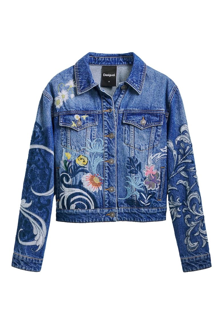 Jacheta de blugi dama 25SWED55 - Bumbac - Albastru