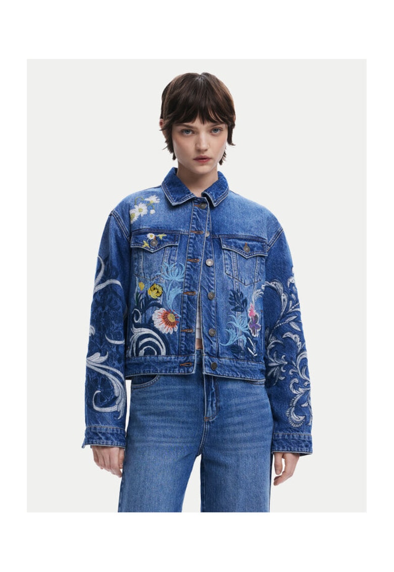 Jacheta de blugi dama 25SWED55 - Bumbac - Albastru - Albastru