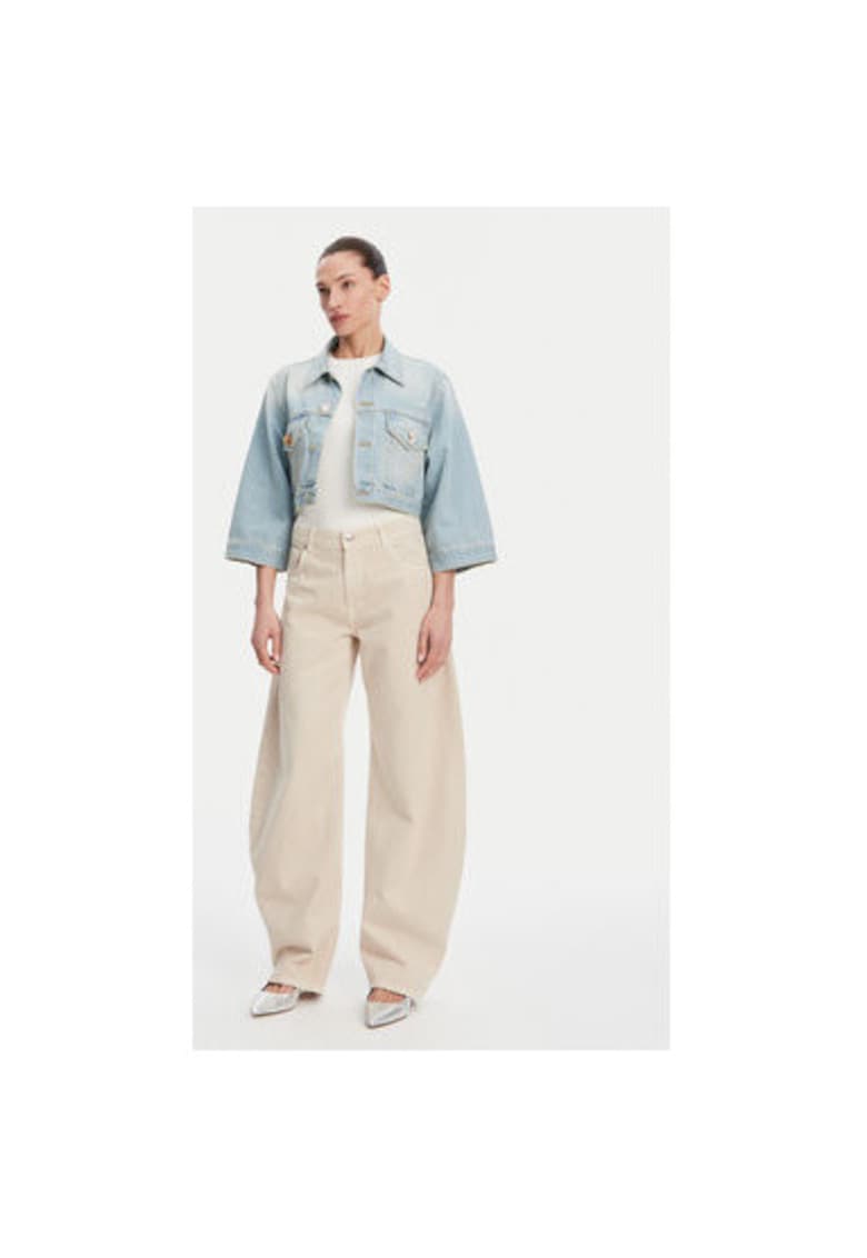 Jacheta de blugi dama DD5097 - Bumbac - Albastru deschis - Albastru deschis