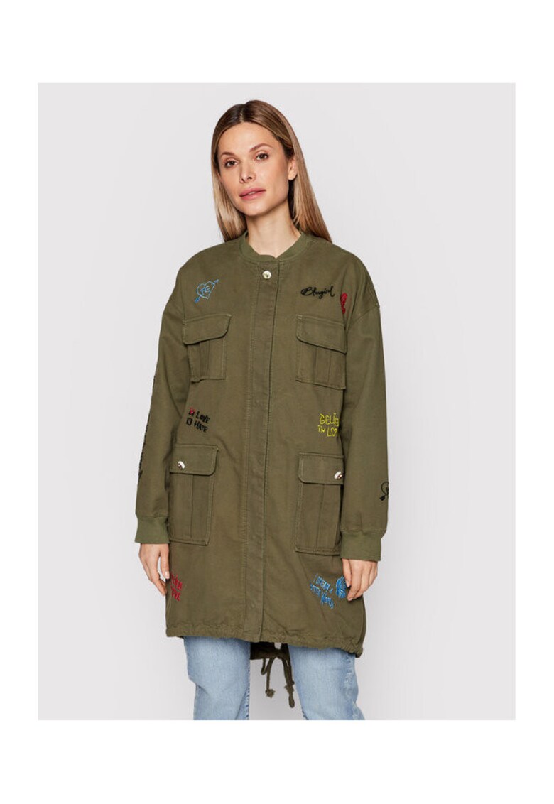 Jacheta dama RA2047 T3074 80312 - Bumbac - 38 EU - Verde