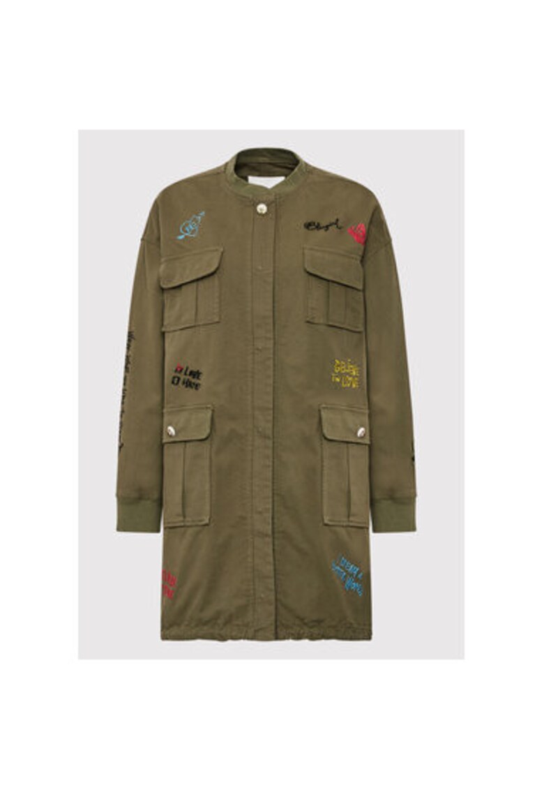 Jacheta dama RA2047 T3074 80312 - Bumbac - 38 EU - Verde