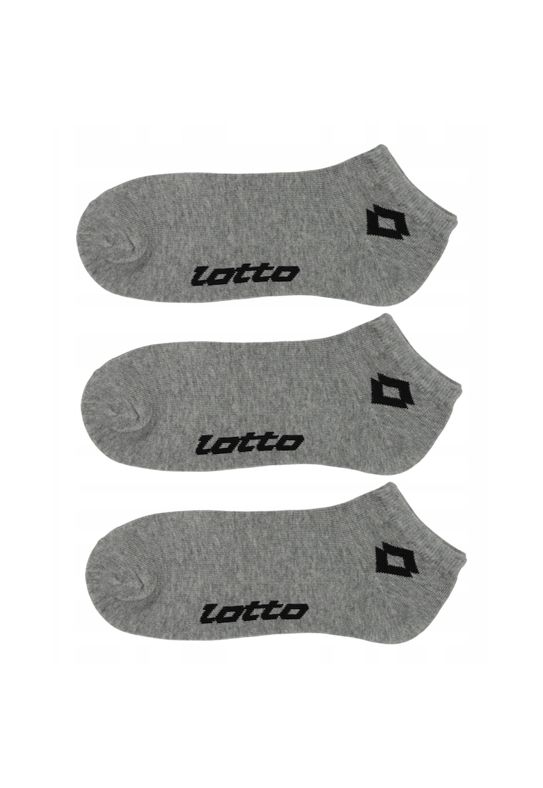 Set Sosete Scurte - 1.20.00002-2-2 - 70% Bumbac - 28% Poliester - 2% Elastan - Respirabile - Placute Pentru Piele - Gri - Grej