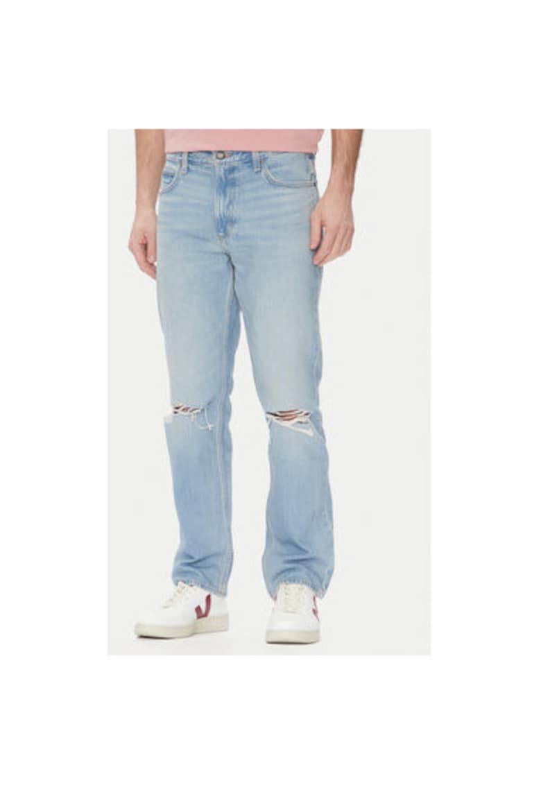 Pantaloni barbati 112363966 - Bumbac - Albastru - Albastru