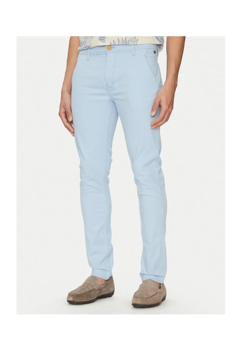 Pantaloni barbati 20703472 - Bumbac - Albastru deschis - Albastru