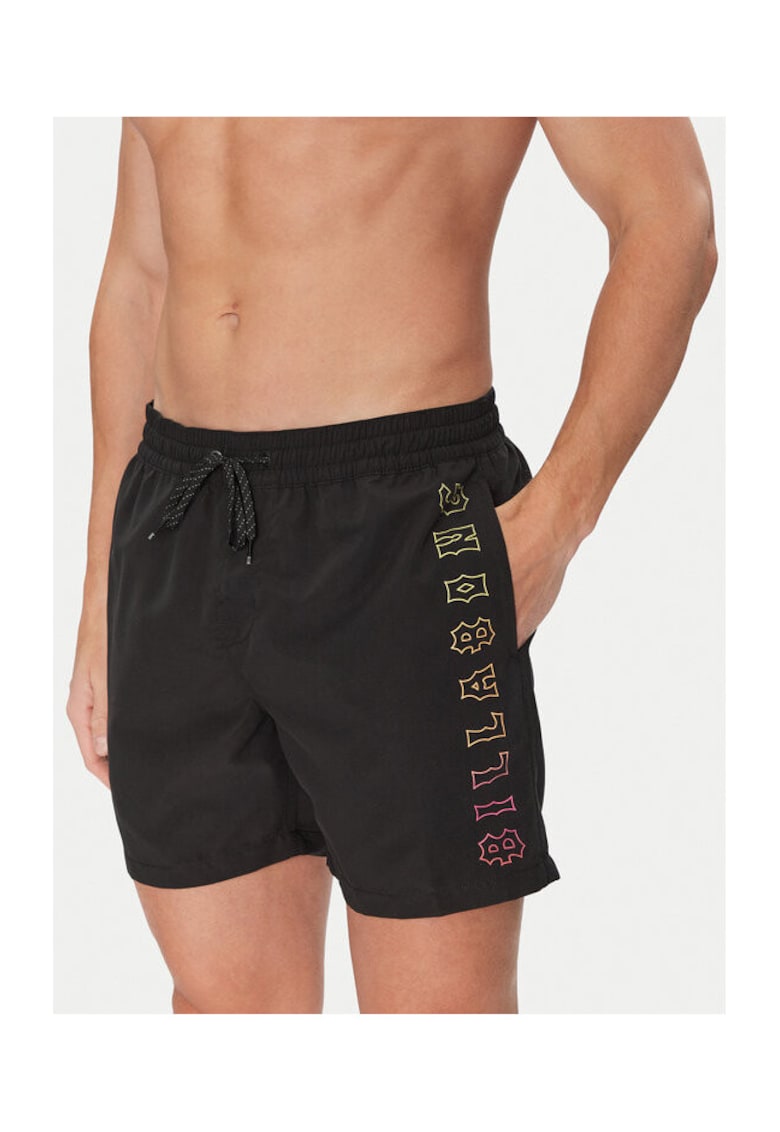 Pantaloni scurti de baie barbati EBYJV00122 - Poliester reciclat - Albastru - Negru