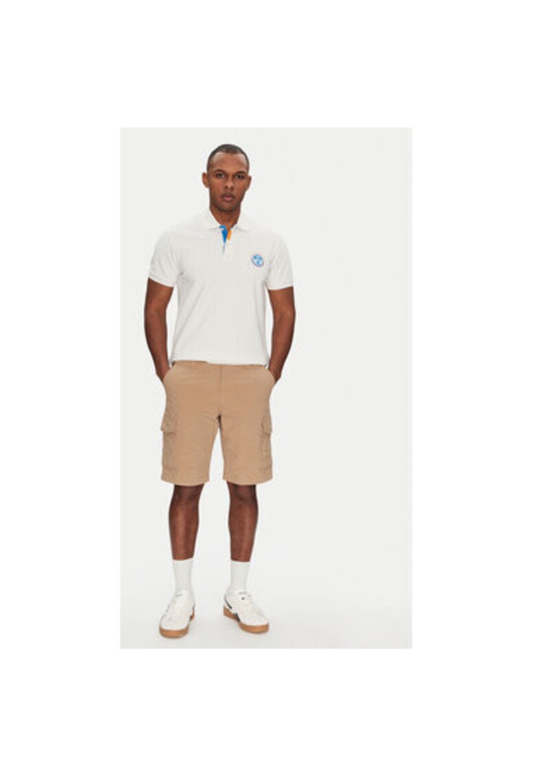 Pantaloni scurti barbati NP0A4HOSN1Q1 - Bumbac - Bej