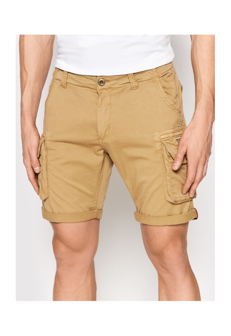 Pantaloni scurti barbati 176203 - Bumbac - Bej - Bej