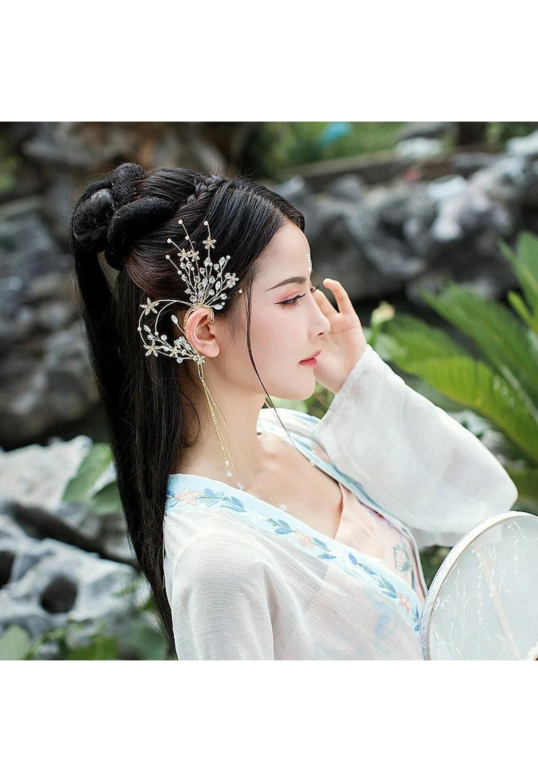 Set 2 Accesorii de ureche - stil ear cuff - aurii - cu pietre - Amdi C3 - Set 2 Accesorii de ureche - stil ear cuff - aurii - cu pietre - Amdi C3 -