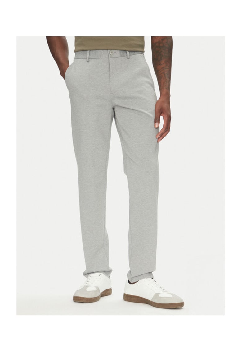 Pantaloni chino barbati 30-006052 - Poliester/Viscoza - Gri - Gri