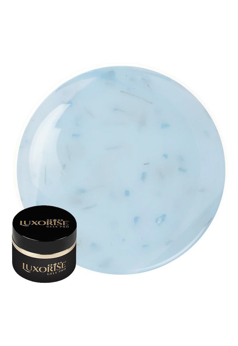 Gel UV Constructie Unghii RevoFlex Silk Petal 15ml - Aqua Sprinkle