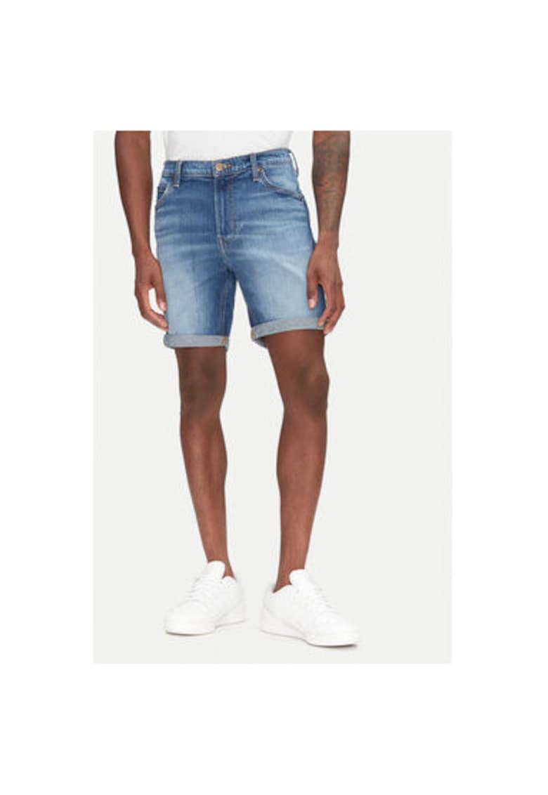 Pantaloni scurti din denim barbati  112363925 - Bumbac - Albastru