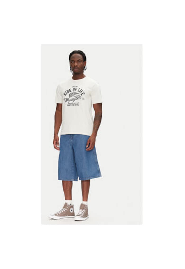 Pantaloni scurti din denim barbati 112362509 - Bumbac - Albastru