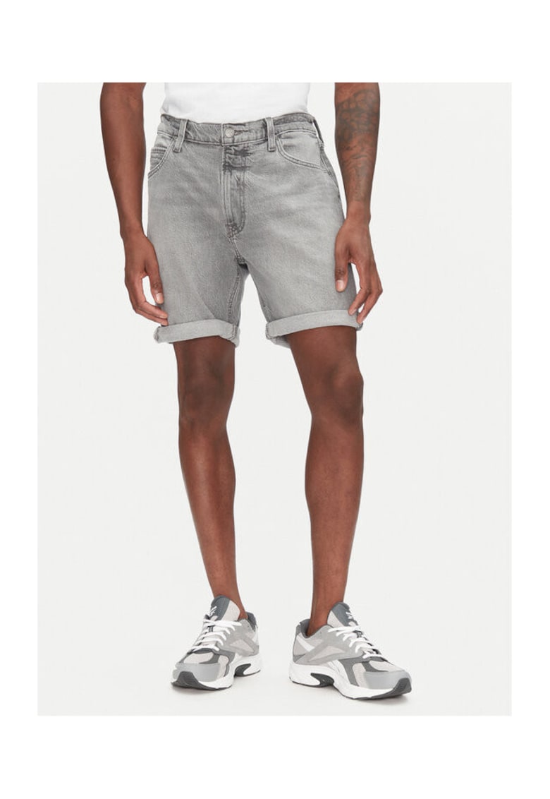 Pantaloni scurti din denim barbati 112363904 - Bumbac - Gri - Gri