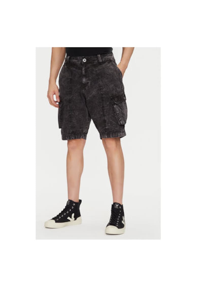 Pantaloni scurti din denim barbati  156259 - Bumbac - Negru