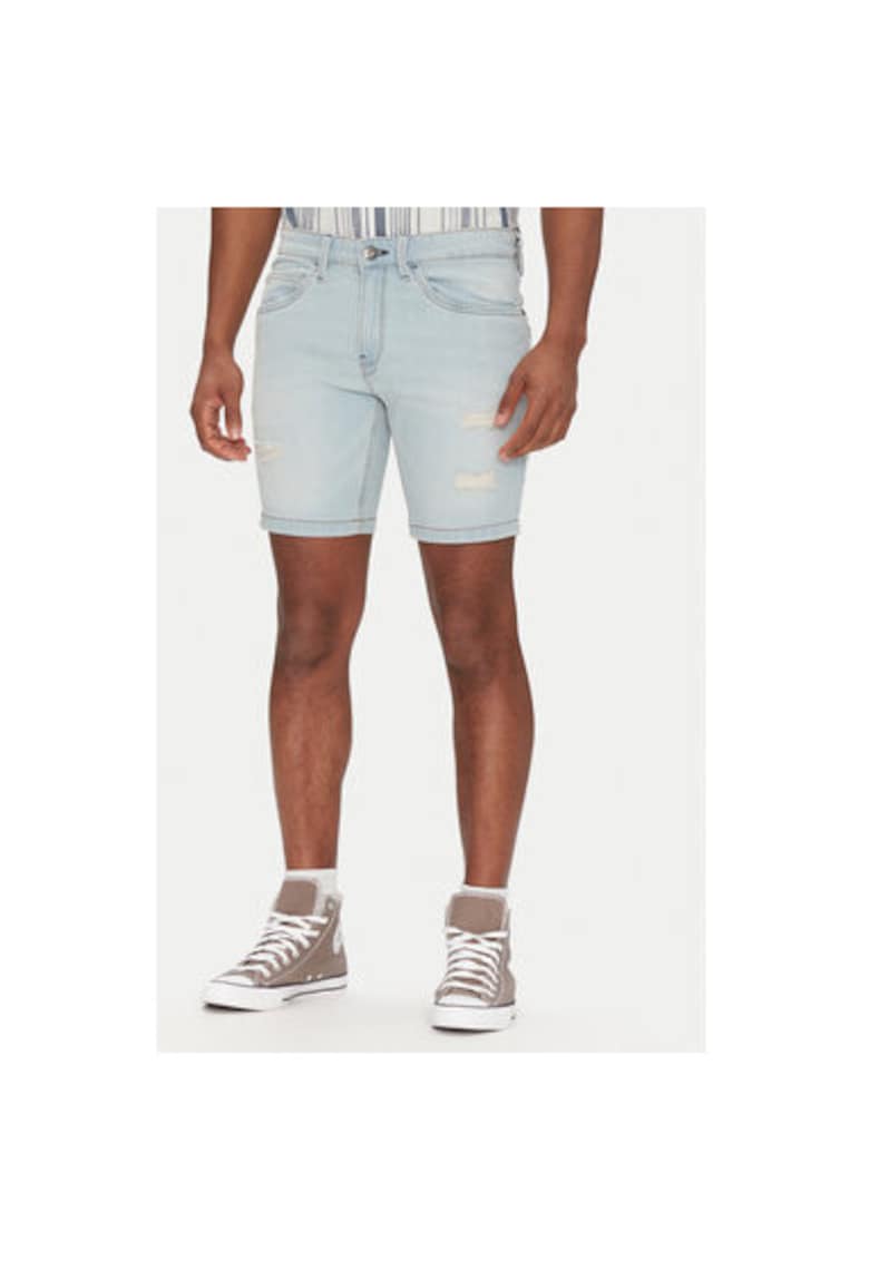 Pantaloni scurti din denim barbati INSEJER 70-849 - Bumbac - Albastru - Albastru