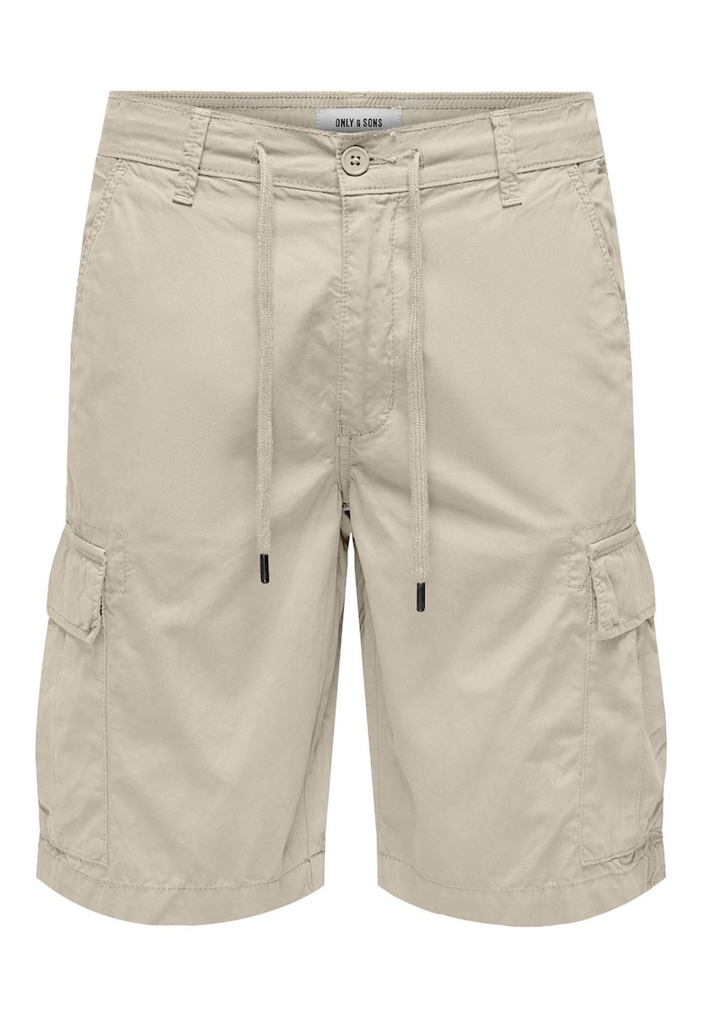 Pantaloni scurti barbati Sons - 22029214 - Bumbac - Bej