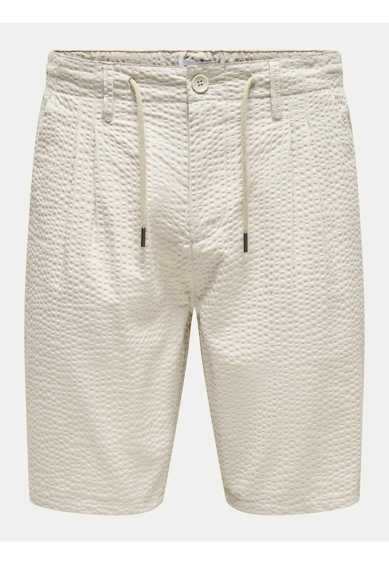 Pantaloni scurti barbati Sons - 22028301 - Bumbac - Bej - Bej