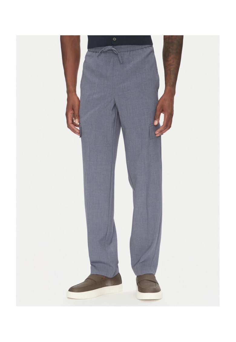 Pantaloni barbati 30-01112A - Poliester reciclat/Viscoza - Albastru - Albastru