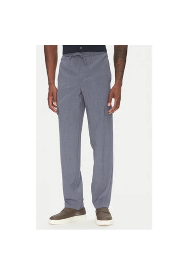 Pantaloni barbati  30-01112A - Poliester reciclat/Viscoza - Albastru