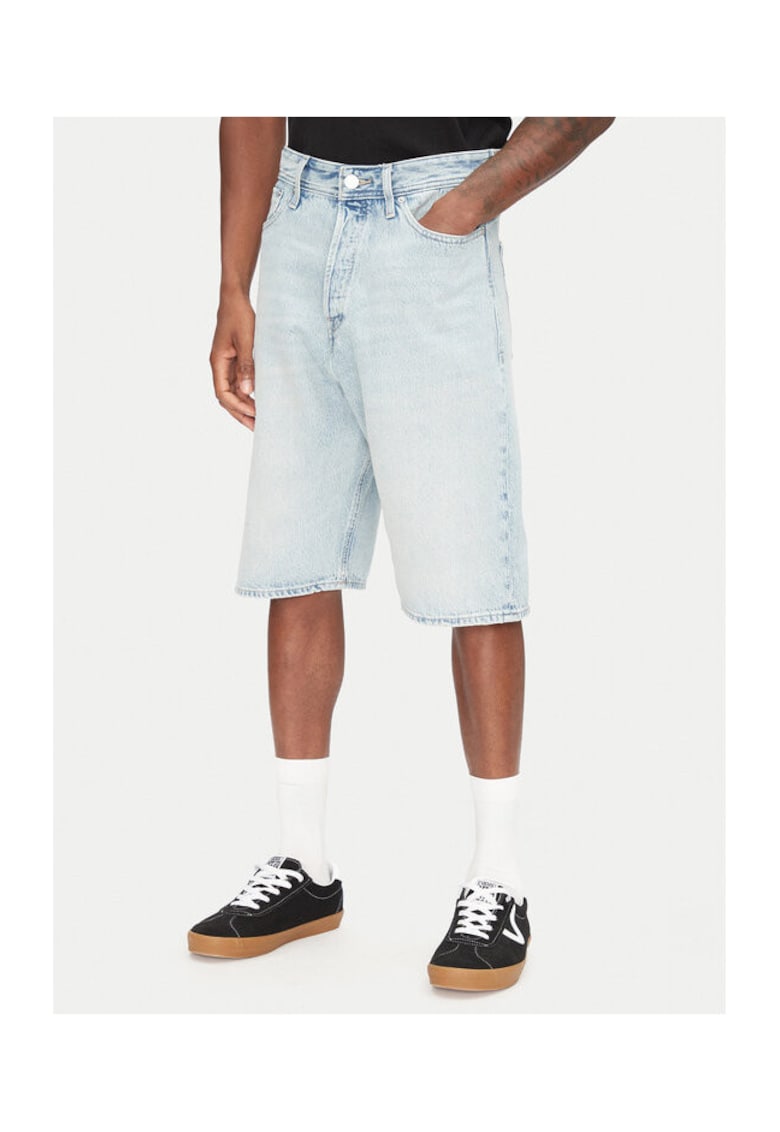 Pantaloni scurti din denim barbati Jack Jones - 12272237 - Bumbac - 2XL INTL - Albastru