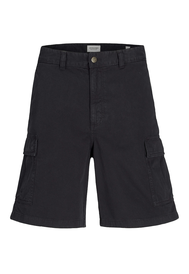 Pantaloni scurti barbati Jack Jones - 12269374 - Bumbac - Negru