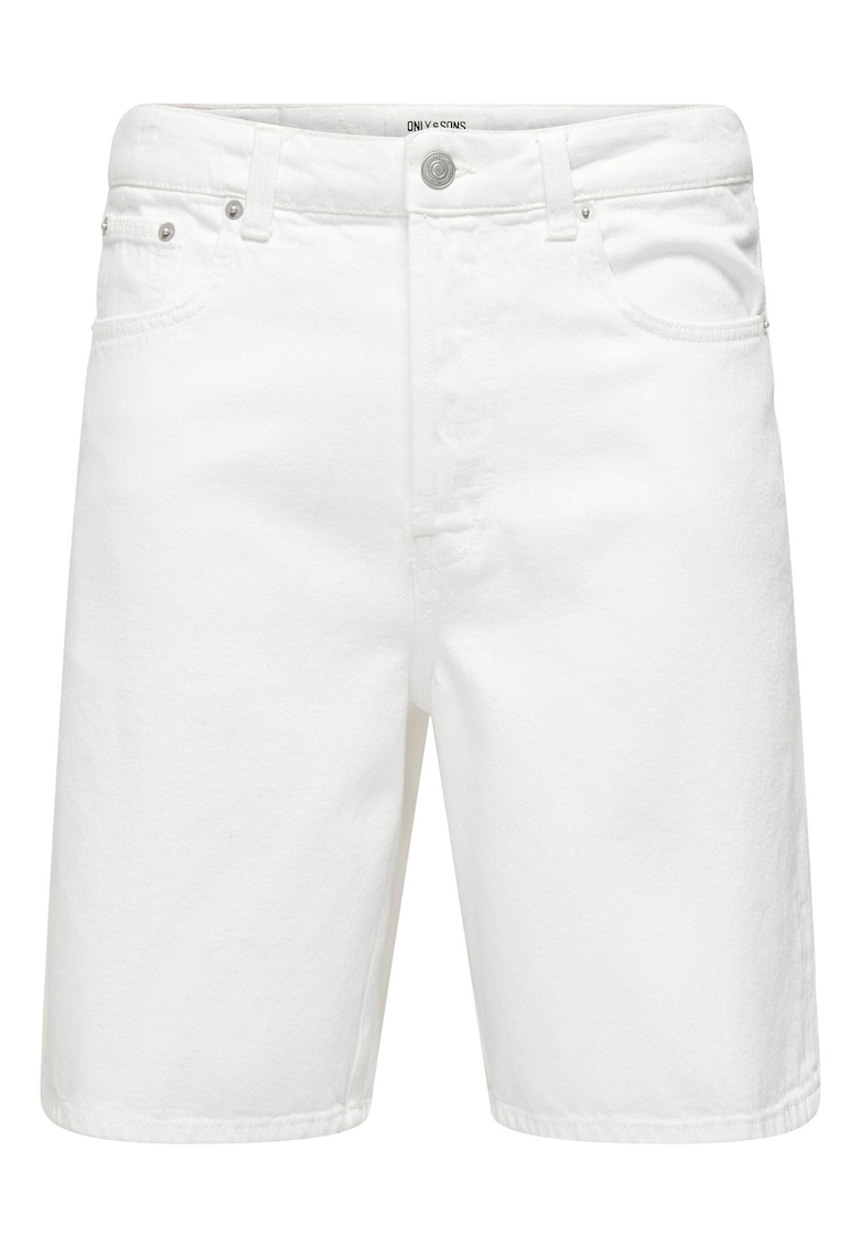 Pantaloni scurti din denim barbati Sons - 22031662 - Bumbac - Alb