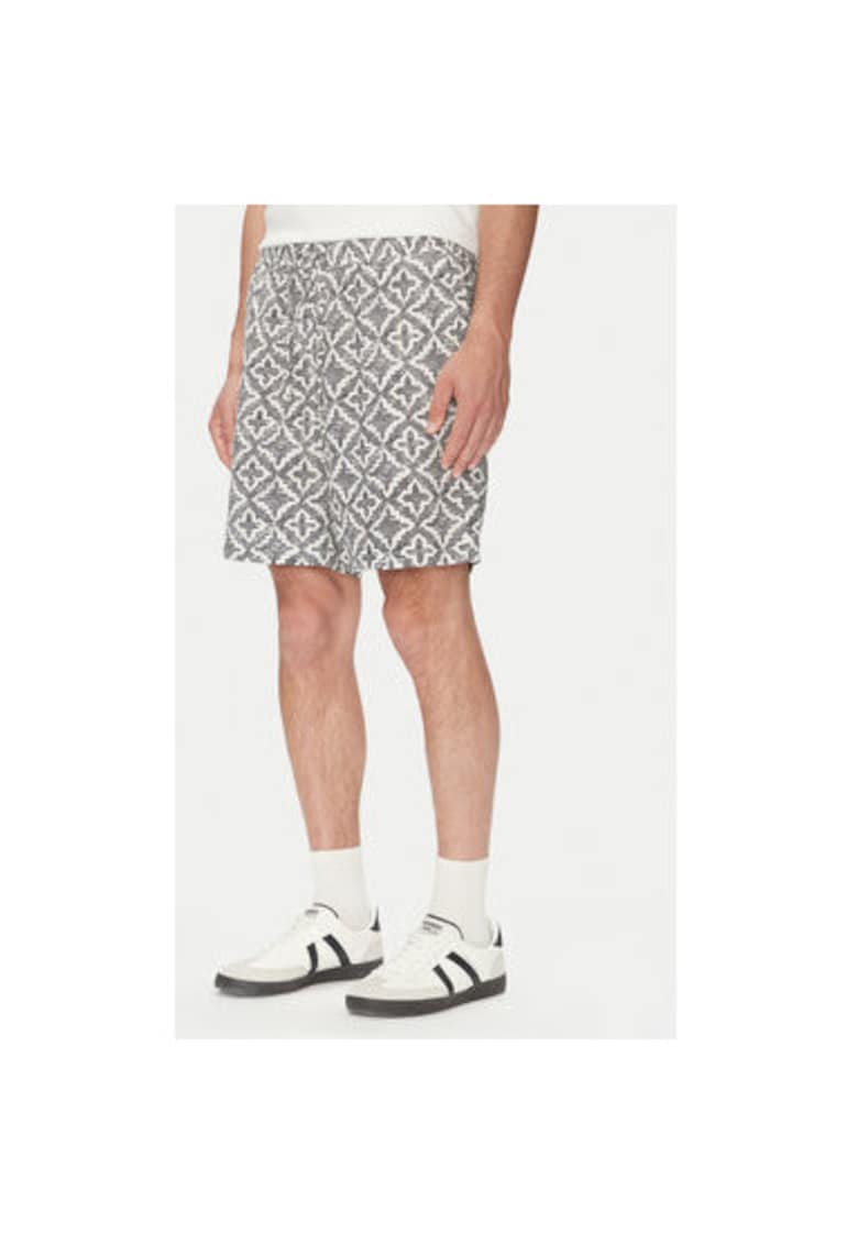 Pantaloni scurti barbati Jack Jones - 12277620 - Bumbac/Viscoza - Gri