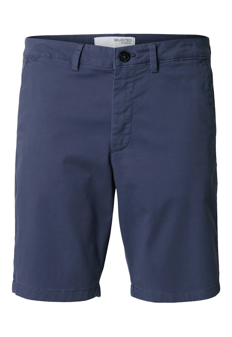 Pantaloni scurti barbati 16092329 - Bumbac organic - Verde - Bleumarin