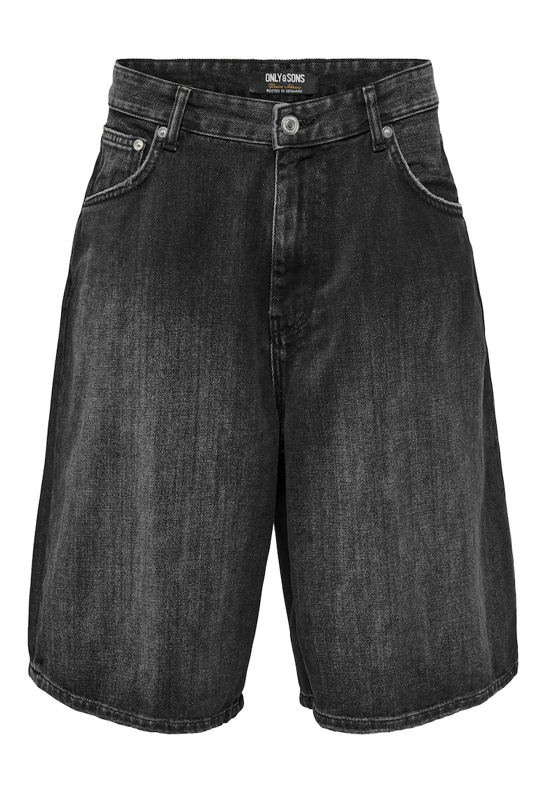 Pantaloni scurti din denim barbati Sons - 22032957 - Bumbac - Negru