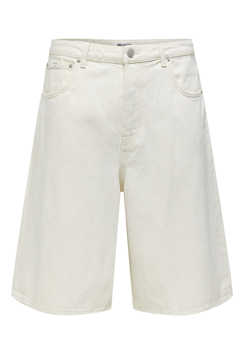 Pantaloni scurti din denim barbati Sons - 22034145 - Bumbac - Ecru