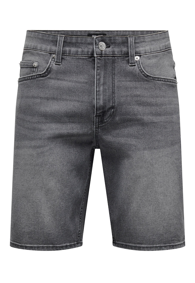 Pantaloni scurti din denim barbati Sons - 22034527 - Bumbac/Poliester - Gri