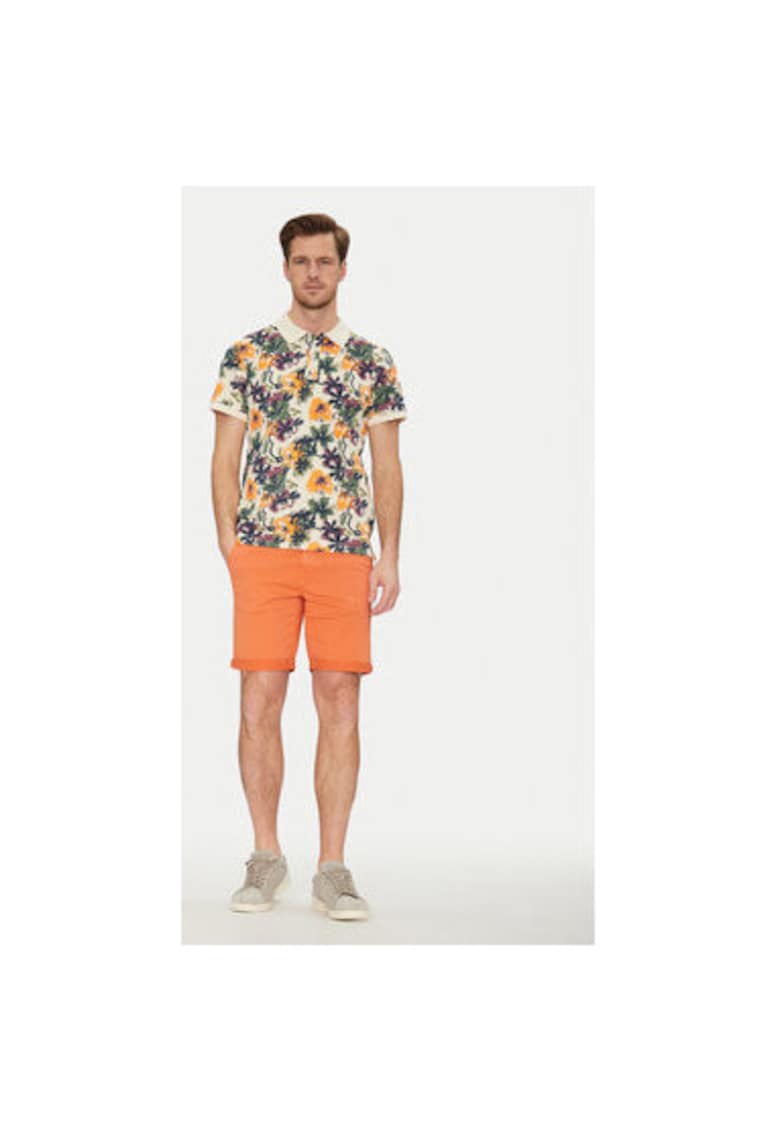 Pantaloni scurti barbati 20717939 - Bumbac - Portocaliu - Portocaliu