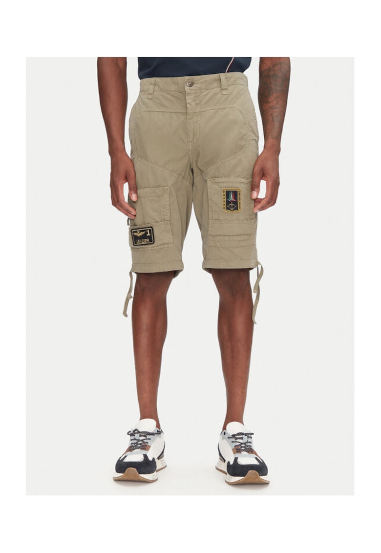 Pantaloni scurti barbati 251BE041CT1122 - Bumbac - Kaki - Kaki