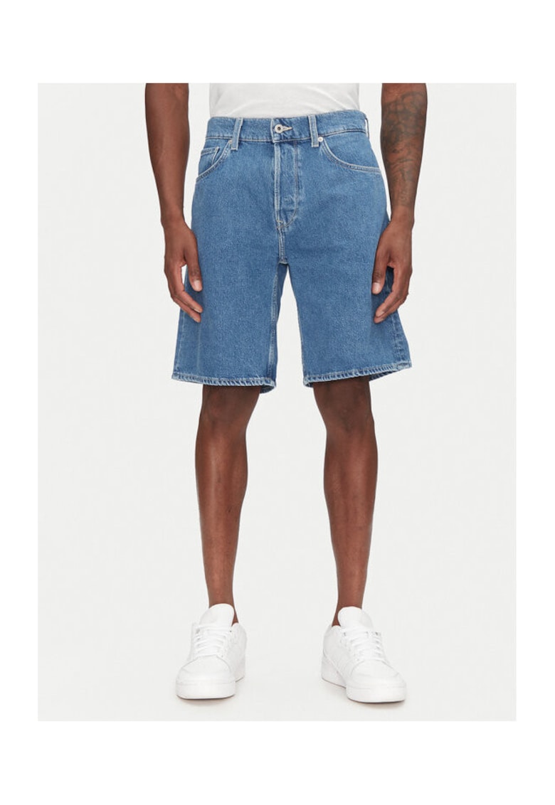 Pantaloni scurti din denim barbati PM801176ND3 - Bumbac - Albastru - Albastru