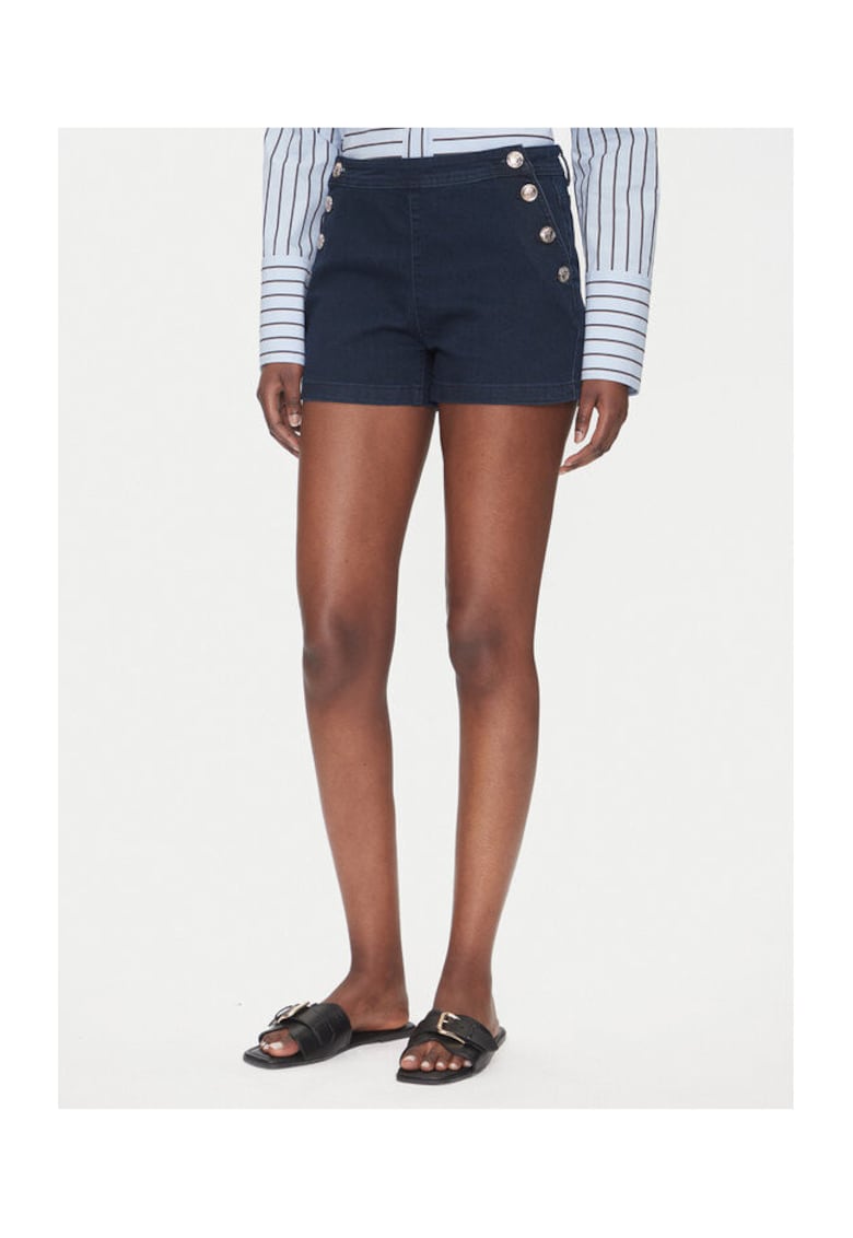 Pantaloni scurti din denim dama 241-SHIVAL - Bumbac/Poliester - Bleumarin - Bleumarin