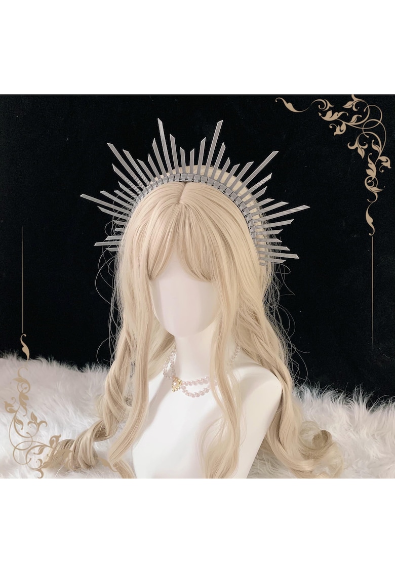 Tiara Halo - handmade - argintie - Emiliana C2 -