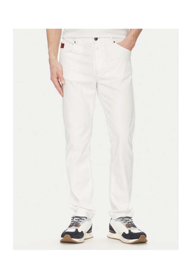 Pantaloni barbati 251PJ205CT3551 - Bumbac/Lyocell - Alb - Alb