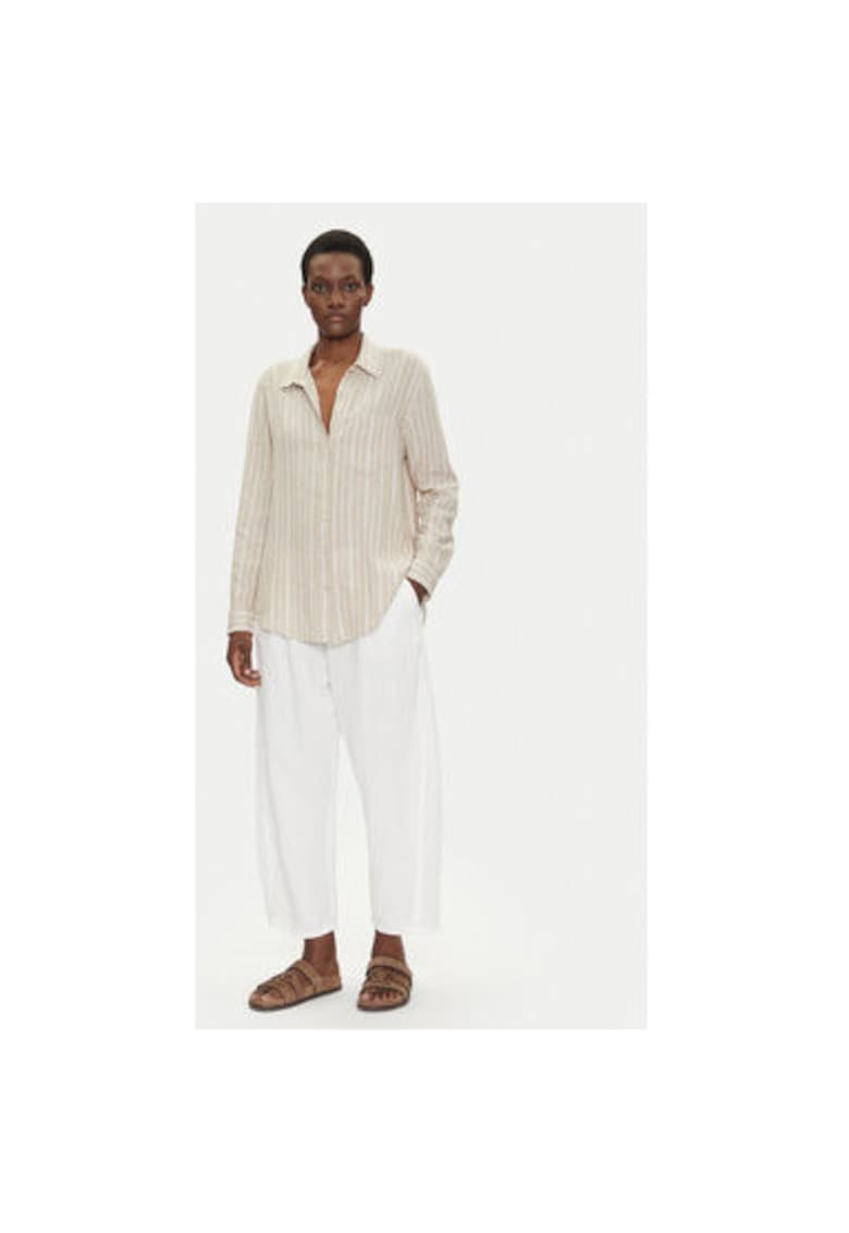 Pantaloni dama 713952-00 - Bumbac - Alb - Alb