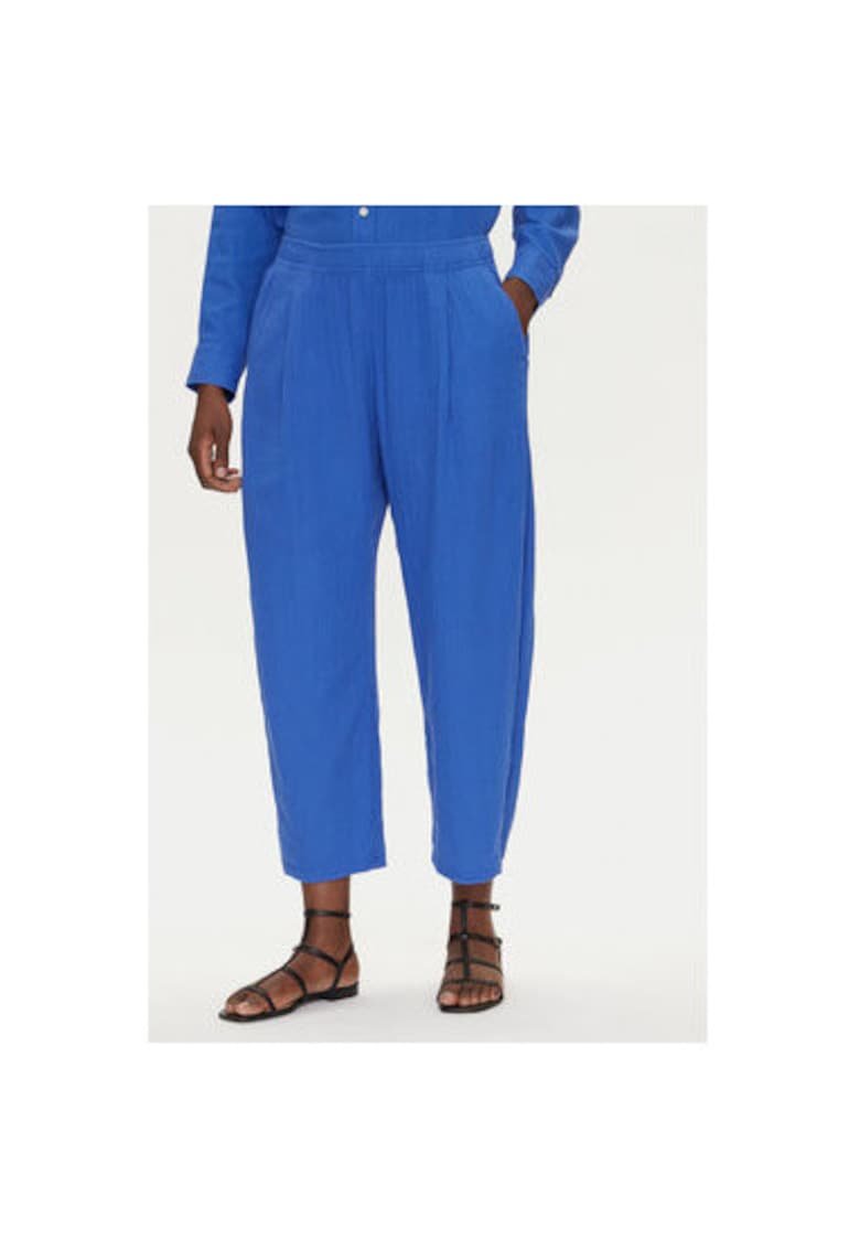 Pantaloni dama 713952-05 - Bumbac - Albastru - Albastru
